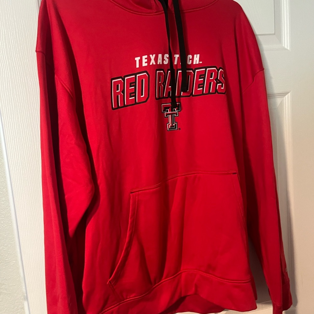 CHAMPION TEXAS TECH RED RAIDERS MENS RED LONG SLEEVE HOODIE Size XL